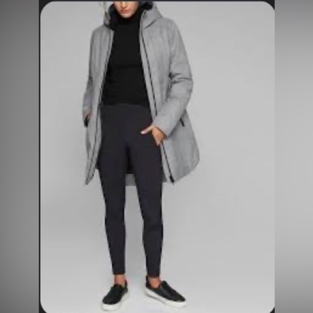 Athleta Cascades Hooded Parka Gray, Size Small